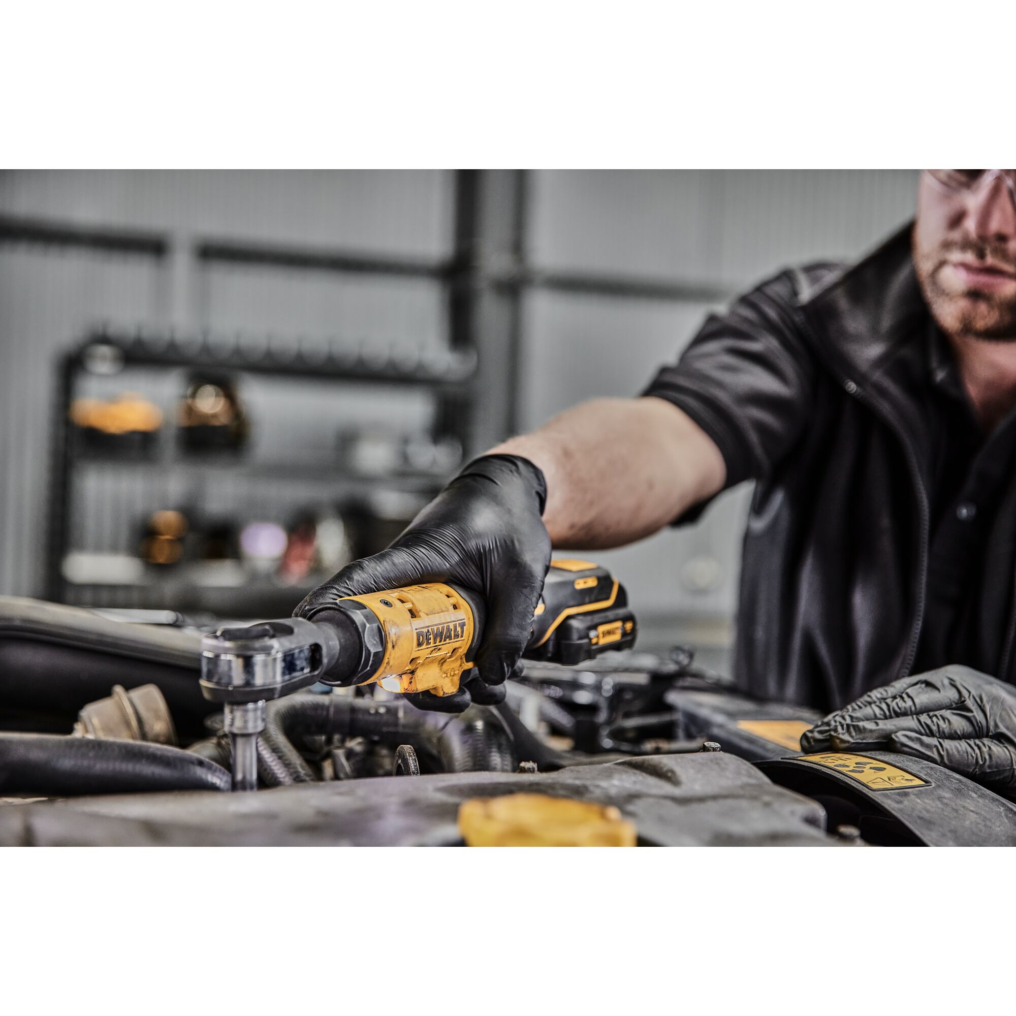 12V XR Brushless 3/8" Extended Open Head Ratchet - Bare Unit