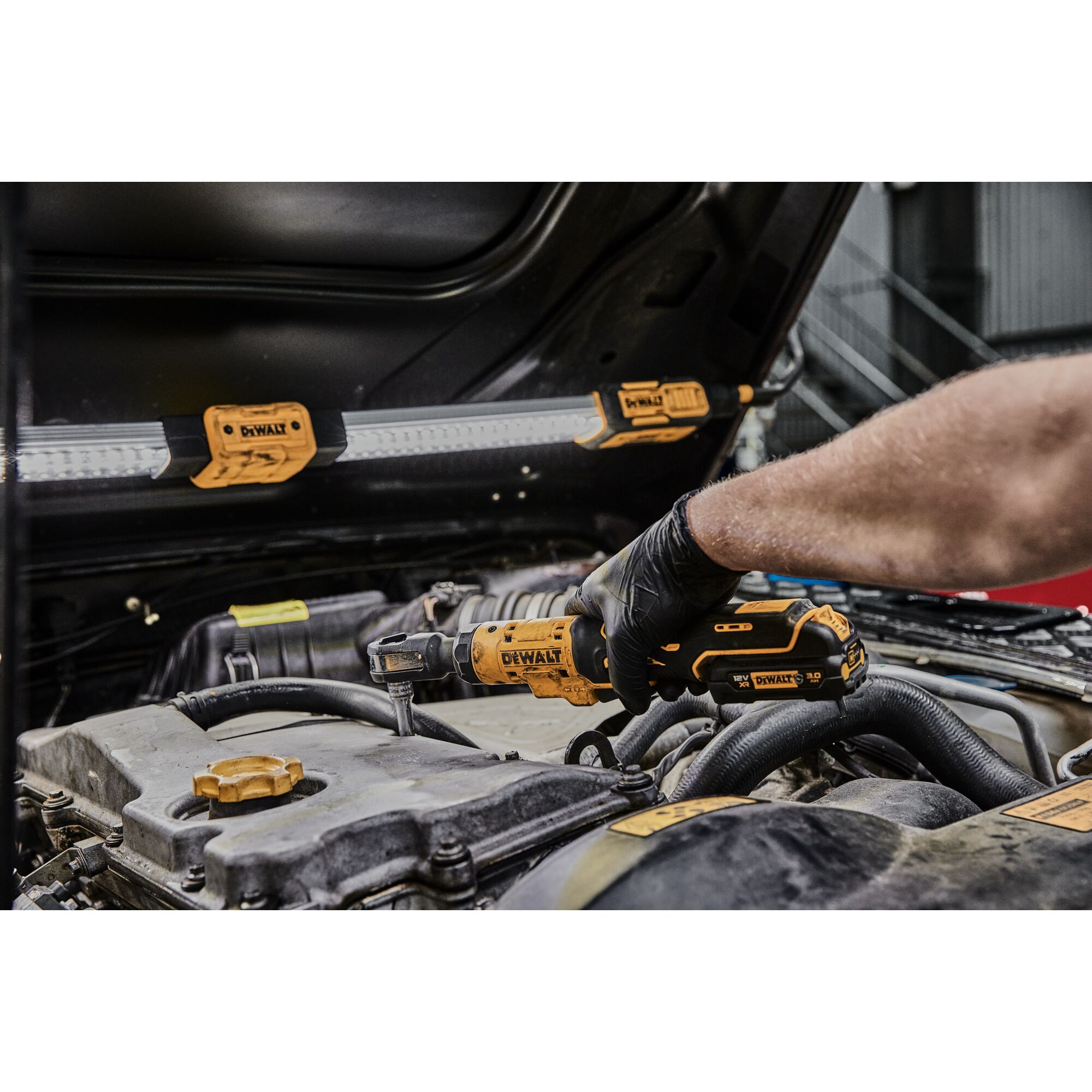 12V XR Brushless 3/8" Extended Open Head Ratchet - Bare Unit