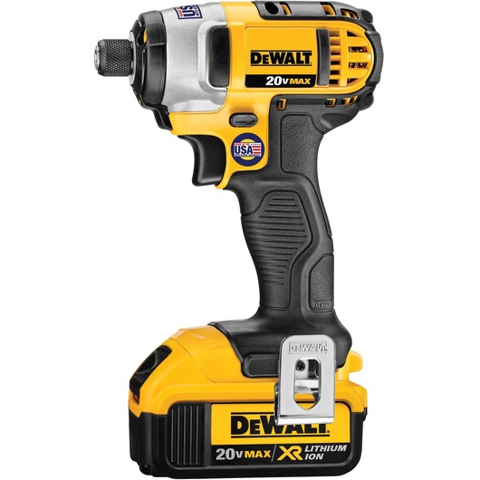 Quarter inch impact driver with battery.