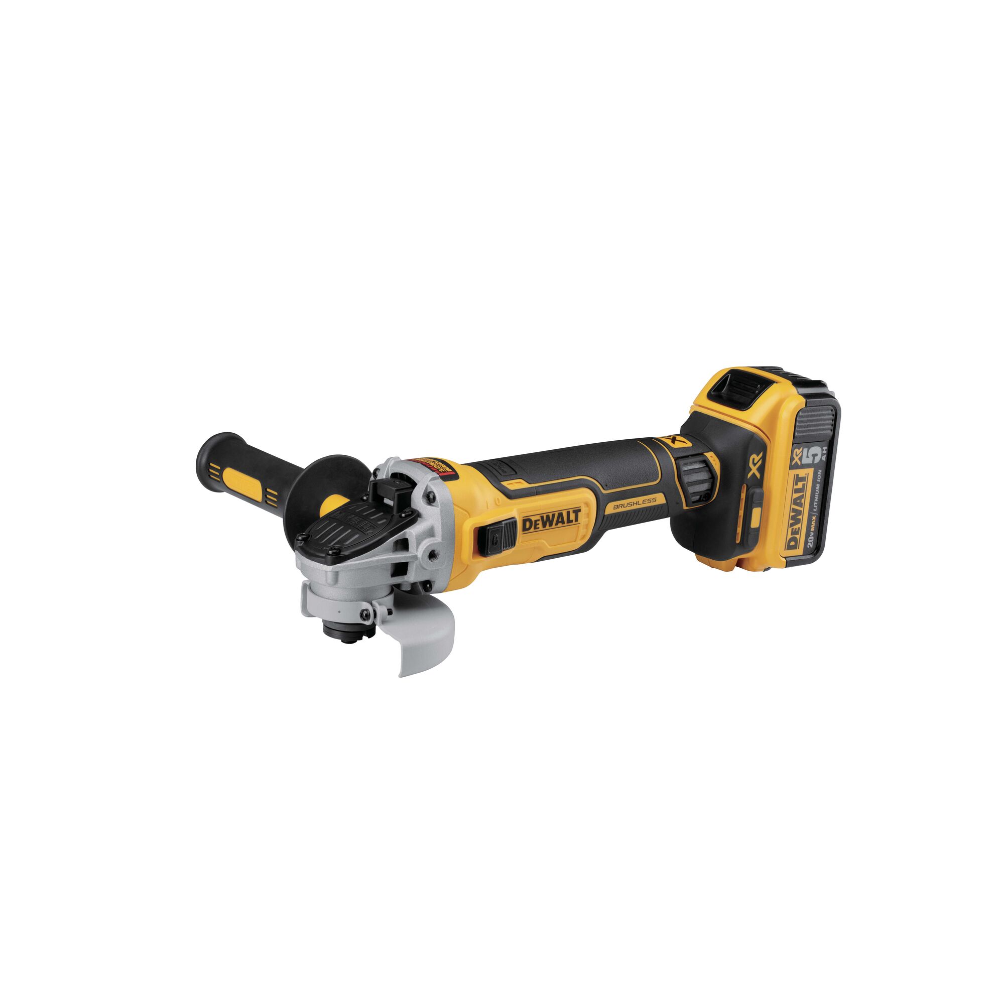 20V MAX Brushless 4-inch Angle Grinder with Slide Switch (5Ah batteries)