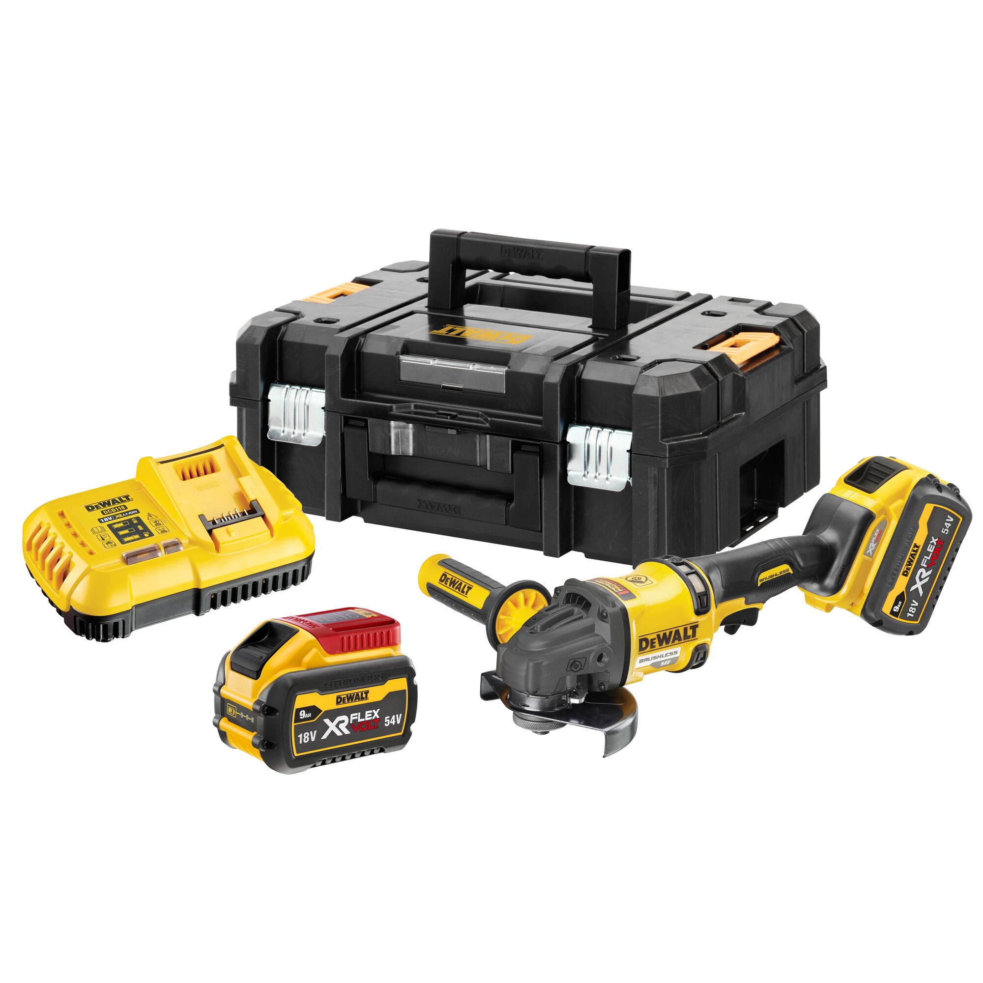 60V MAX FLEXVOLT 5-inch Angle Grinder with Trigger Switch (9Ah Batteries)