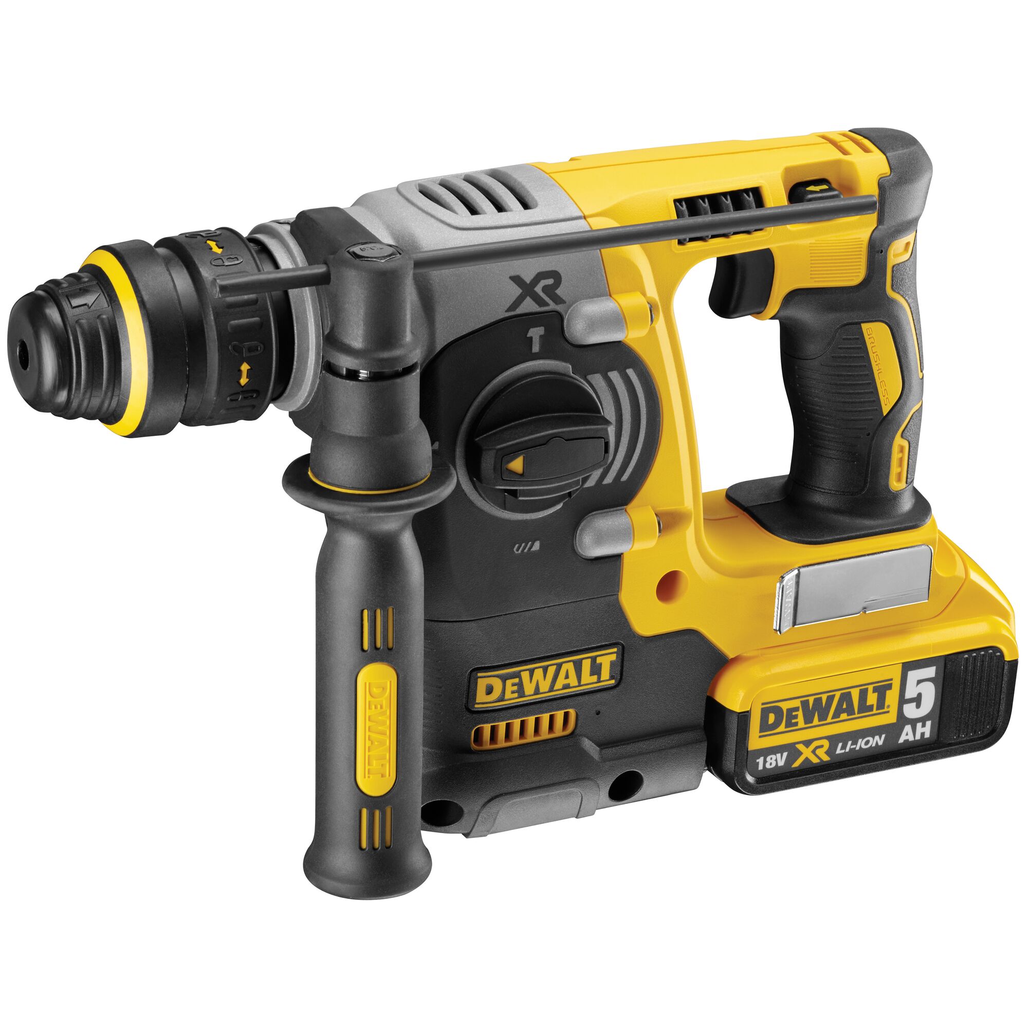 20V MAX Brushless 3-Mode 24mm SDS-Plus Cordless Hammer (5Ah Batteries)