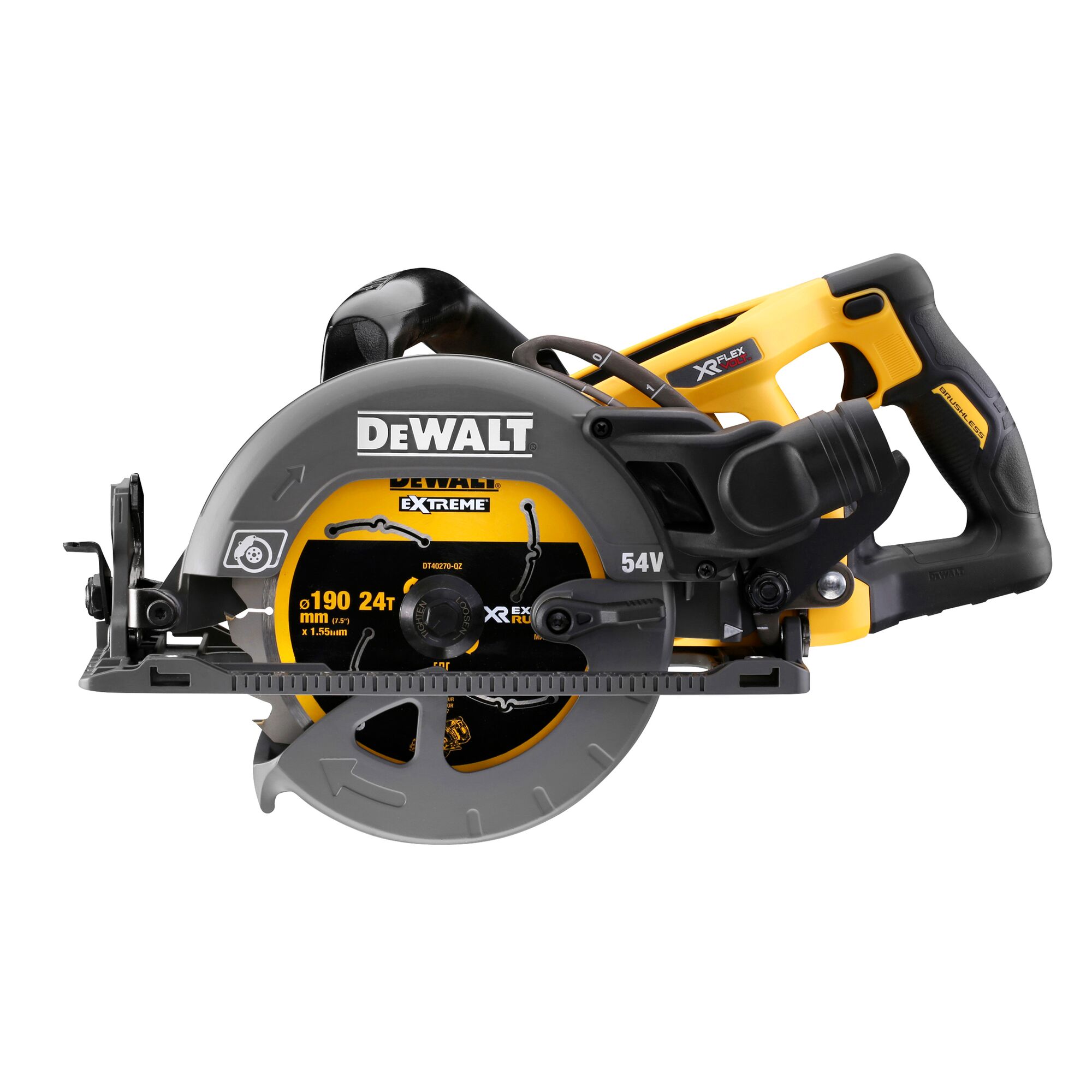 54V XR FLEXVOLT 190mm High Torque Circular Saw - Bare Unit