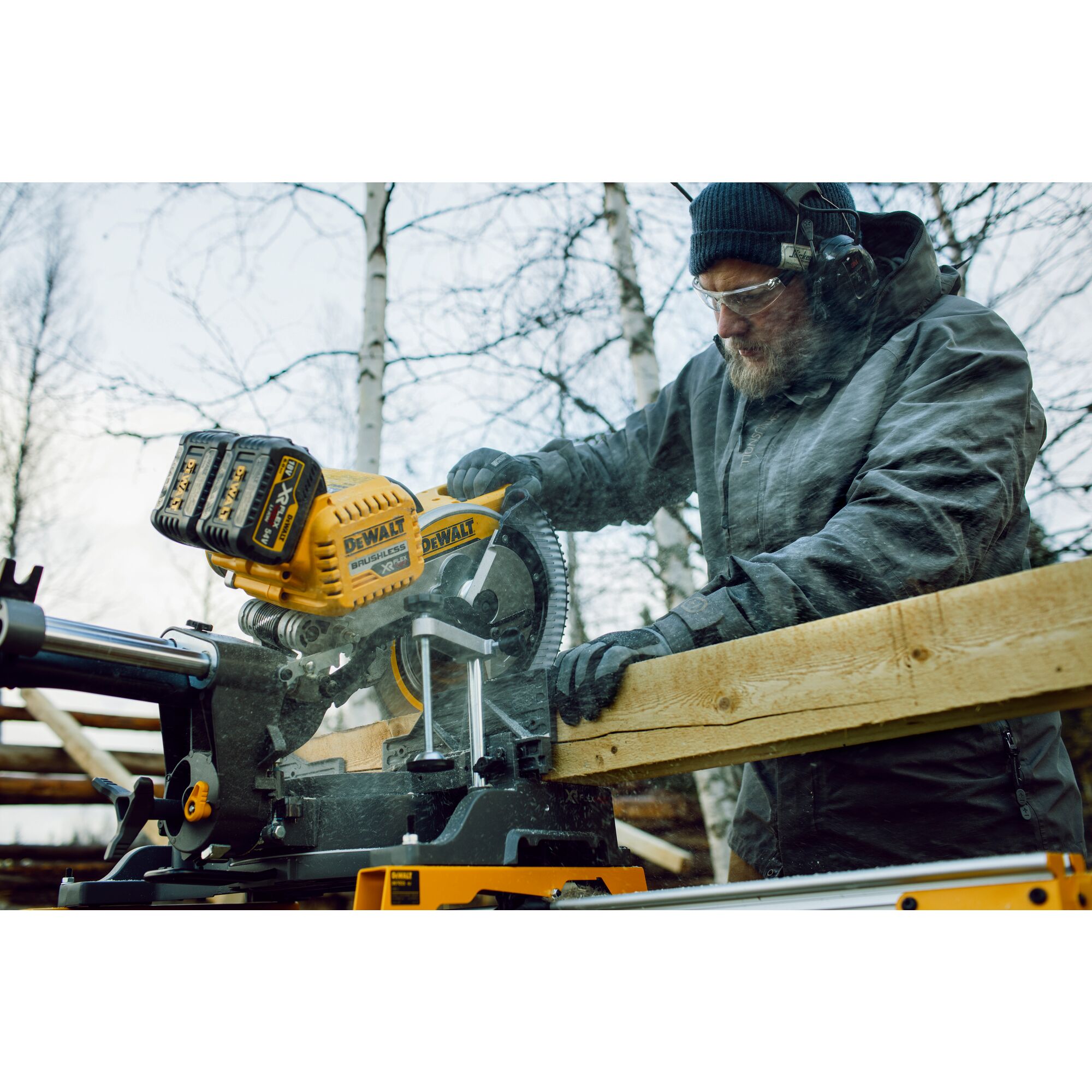 54V XR FLEXVOLT 305MM MITRE SAW - 2 X 6AH