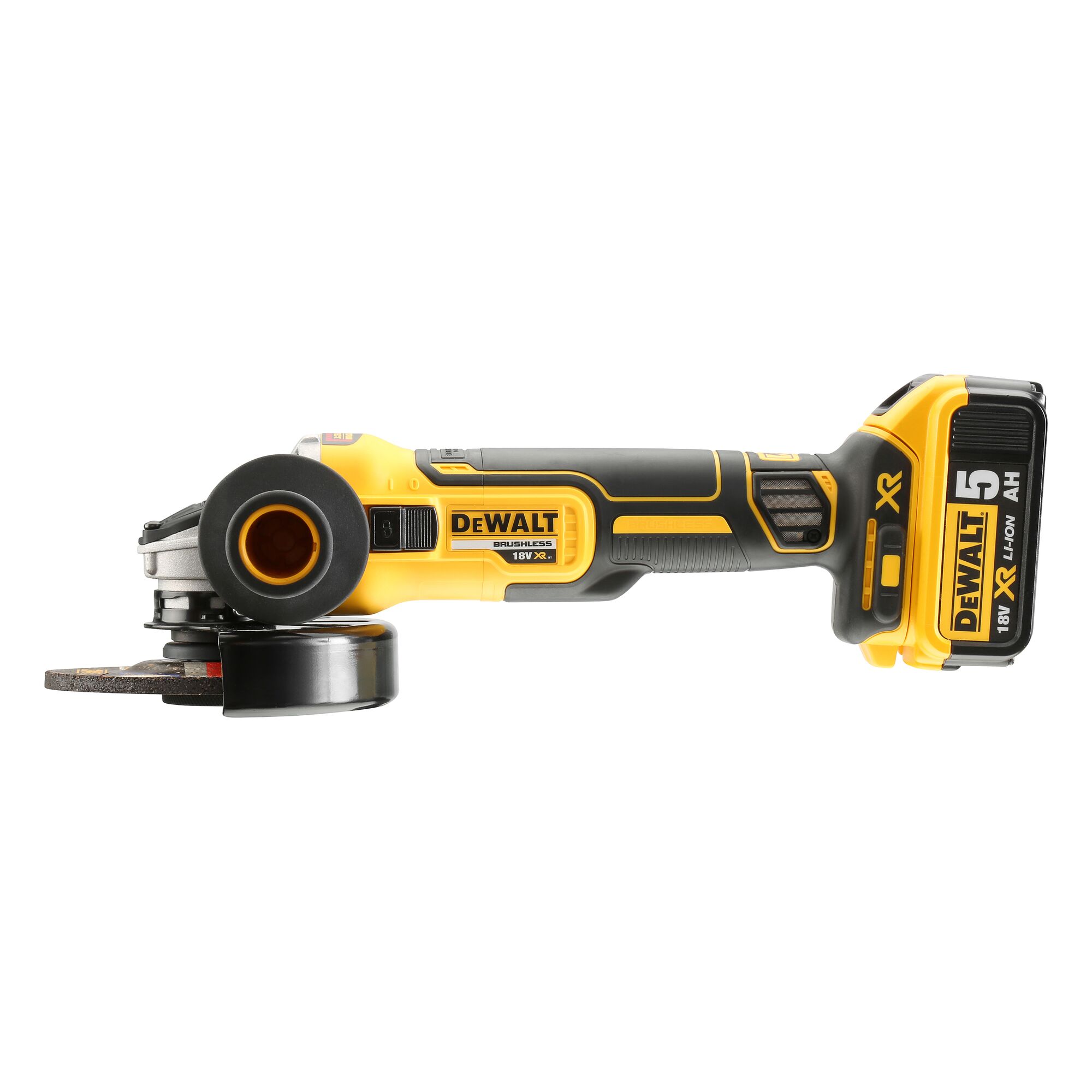 20V MAX Brushless 4 in. Angle Grinder With Slide Switch (5Ah Batteries)