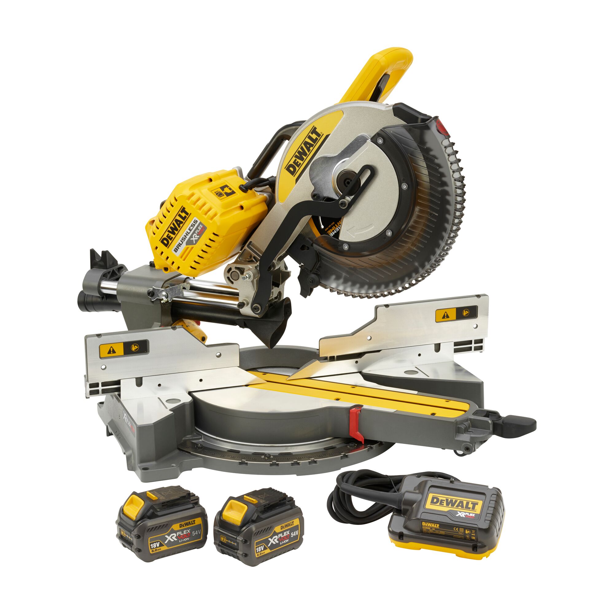54V XR FLEXVOLT 305mm Mitre Saw - 2 X 6Ah