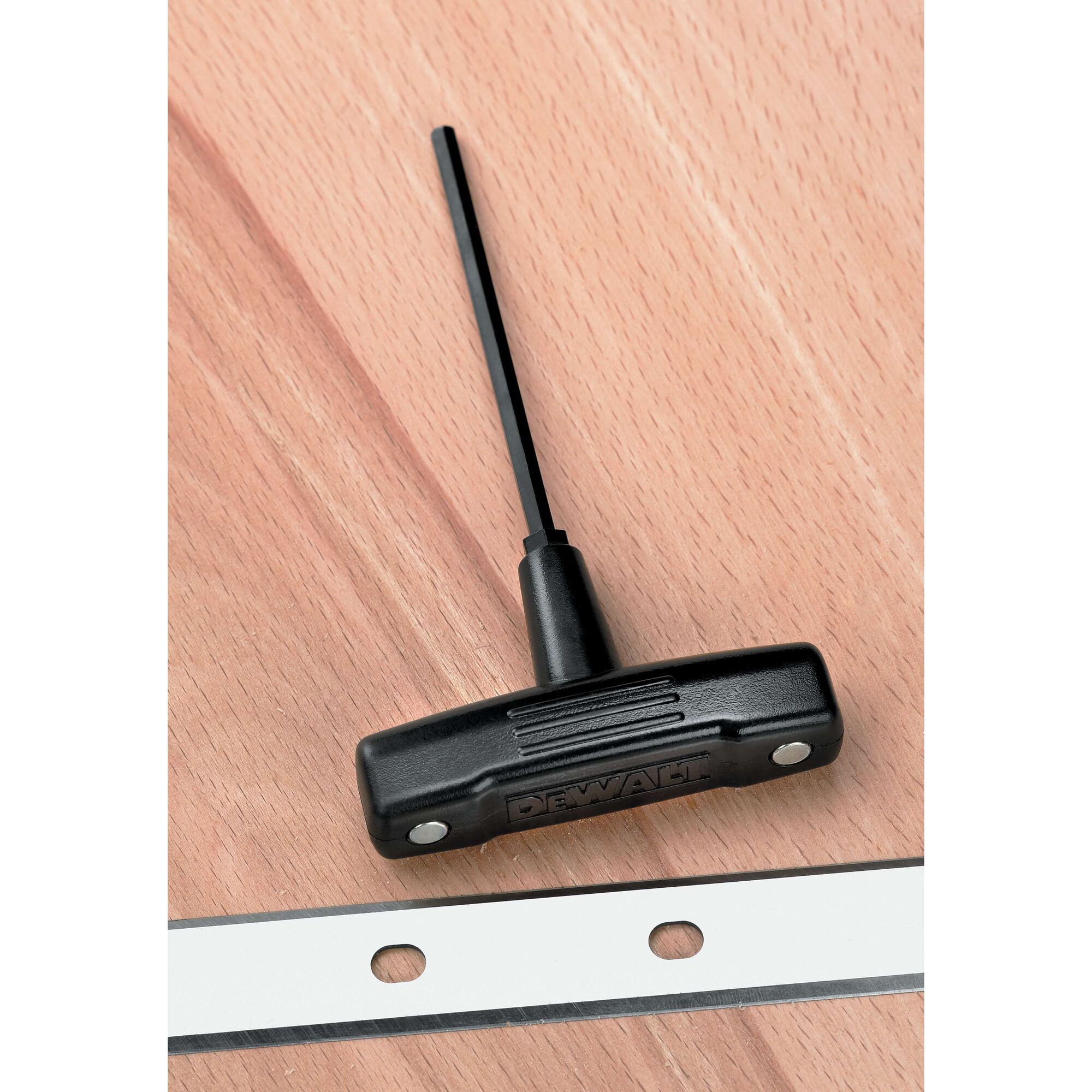 Blade change T Wrench of 13 inch Three Knife Two Speed Thickness Planer.